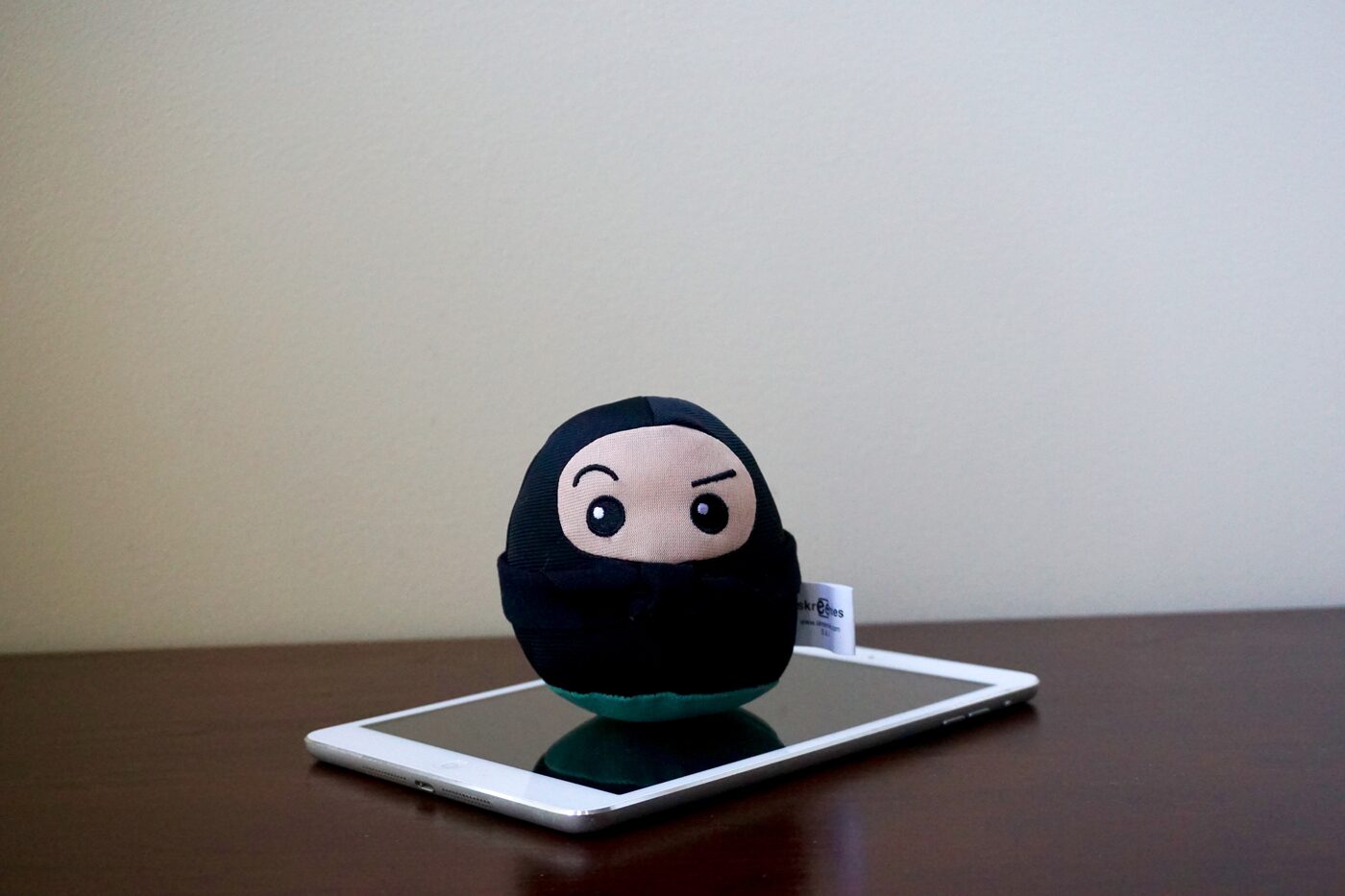 Skreenie Ninja sitting on an iPad